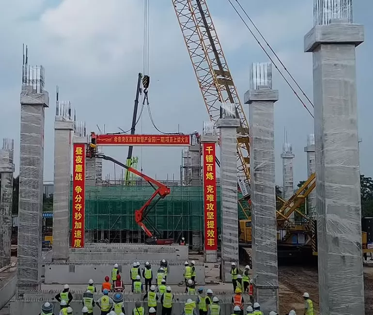 19 de julio de 2024, 600000 metros cuadrados, se completó la instalación de la viga superior del Proyecto Shein